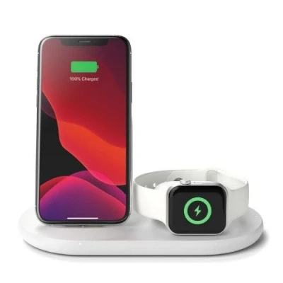 Imagen de Cargador Inalámbrico Belkin Boostcharge Para Apple Blanco
