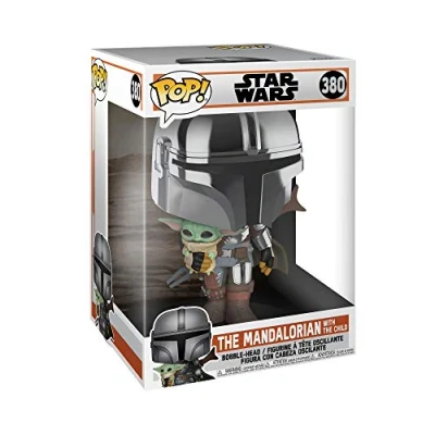 Imagen de Funko Pop! StarWars: The Mandalorian 10 Inch Mando 1/6 de Probabilidades Obtener la Rara Variante Chaserome Figura Vinilo Coleccionable Idea Regalo Mercancia Oficial TV Fans