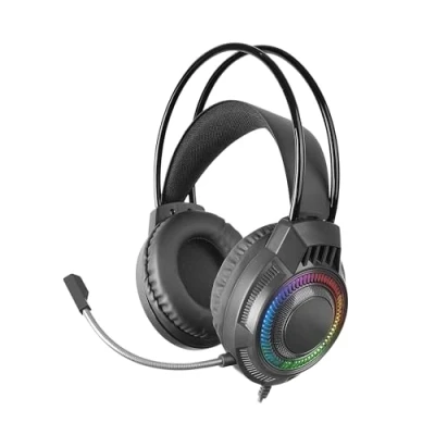 Imagen de Mars Gaming MH124, Auriculares FRGB Rainbow, Diseño Ergonómico, Micrófono Flexible, Control de Volumen, Cascos Gaming, Windows, Linux, Mac, PS4, PS5, Xbox One, Series XS, Switch, Negro