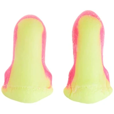 Imagen de Howard Leight Honeywell Laser Lite Tapones para los oídos de espuma 3301105, desechables, sin cable, amarillo y magenta, todos tamaños, en forma T, SNR 35 dB (200 pares)