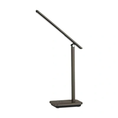 Imagen de Eglo Iniesta Lámpara de mesa led recargable, táctil y regulable para mesilla noche. escritorio con función carga USB, plástico blanco cappuccino, cálido frío