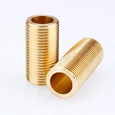 Imagen de Tubo roscado SENRISE 2 piezas de latón 1/2 pulgada rosca larga para conectores tanque (50 mm)