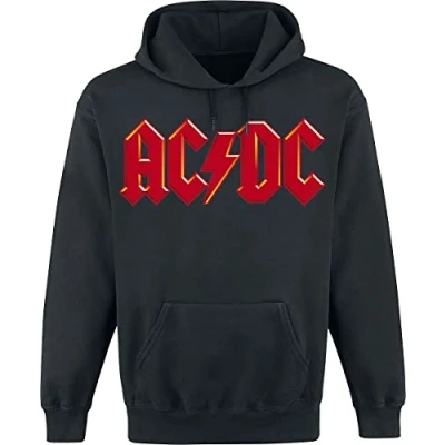 Imagen de AC/DC Red Logo Hombre Sudadera con Capucha Negro L