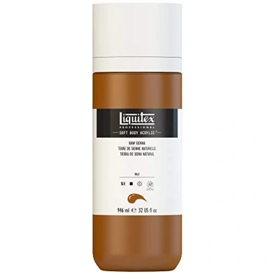 Imagen de Liquitex 1946330 Soft Body Pintura acrílica, color siena natural, bote dosificador de 946 ml