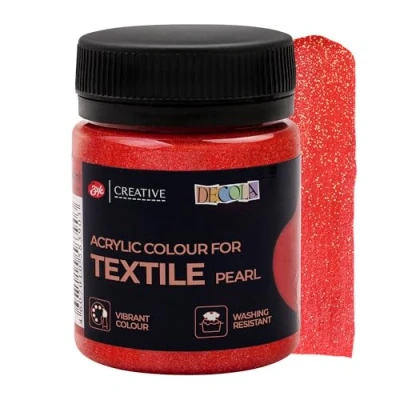 Imagen de Pintura Textil Efecto Purpurina Rojo 50ml Colores Con Alta Pigmentación Hecho Por Nevskaya Palitra