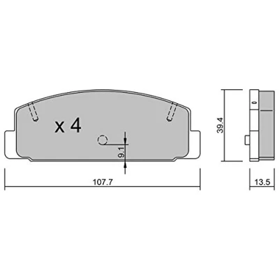 Imagen de Juego de pastillas METELLI 22 0302 1