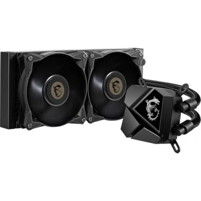 Imagen de MSI MAG CORELIQUID P240 Refrigeración Líquida CPU AIO Discreto Acabado Negro Piano, Bomba de Radiador Integrada, Flujo Dividido, Tubería Anti Evaporación, Fácil Instalar Admite AMD e Intel