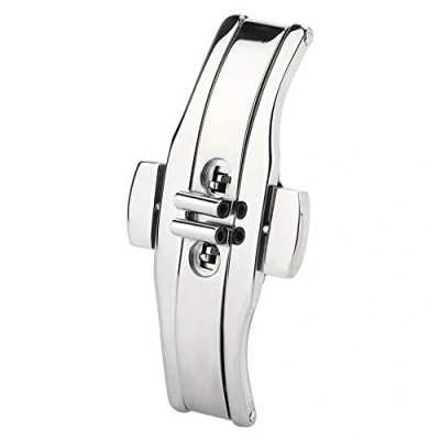 Imagen de reloj para hombres y mujeres, hebilla de mariposa, cierre desplegable reloj, reemplazo pulido, correa + de(Hombres)