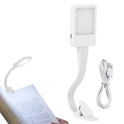 Imagen de Stronrive Clip en la luz del Libro Lectura Libros para el Cuidado los Ojos con 3 Niveles Brillo,LED USB Luces Laptop lámparas Libro, Piano, cabecero Cama