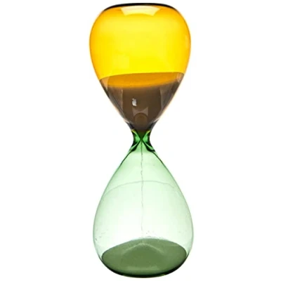 Imagen de TFA Dostmann Reloj de Arena Naranja Verde, 18.6009.02.41, 15 Minutos Tiempo Funcionamiento, Hourglass, Temporizador, Objeto Decorativo, Cristal, Arena, 73 x 190 mm (Largo Ancho Alto)