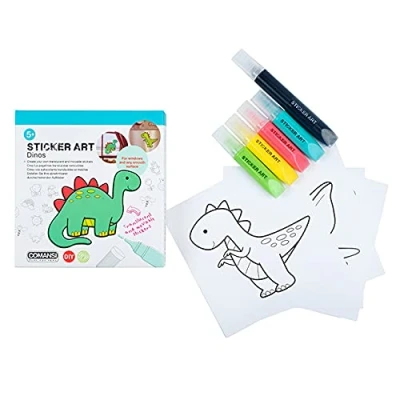 Imagen de Comansi Sticker Art Basic Dinosaurios: CREA Tus propias Pegatinas 3D (1)