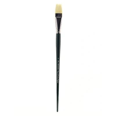 Imagen de Winsor &amp; Newton Pinceles Winton para óleo o acrílico, pelo de cerda, mango largo, plano largo nº 10