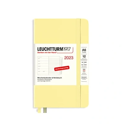 Imagen de LEUCHTTURM1917 365682 Agenda semanal y cuaderno de bolsillo (A6) 2023, 12 meses, vainilla, alemán