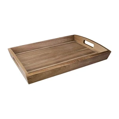Imagen de Olympia GM266 bandeja para servir, 510 mm x 350 70 mm, de madera acacia, color marrón