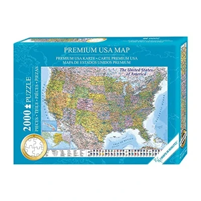 Imagen de Rompecabezas/Puzzle Mapa de Estados Unidos Premium MAPS IN MINUTES [2000 Piezas]