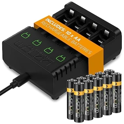 Imagen de Venom Recarga de energía: estación Carga más 10 Pilas Recargables AA 1000 mAh