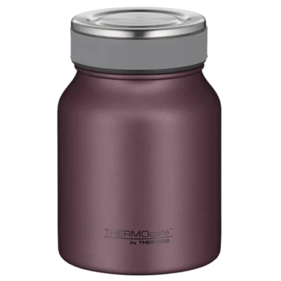 Imagen de THERMOcafé by THERMOS TC Food Jar Burgundy Mat 0,50 L Recipiente térmico de doble pared acero inoxidable, a prueba fugas, apto para lavavajillas, oficina y viajes