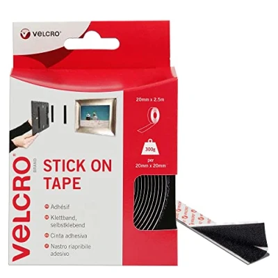 Imagen de VELCRO Brand Cinta adhesiva 20mm x 2.5m Negro