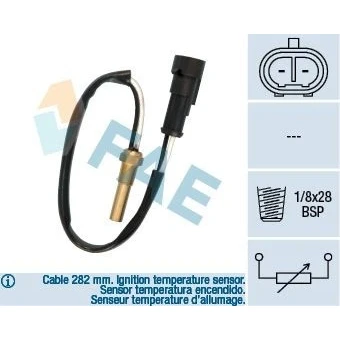 Imagen de FAE 33555 Sensor, temperatura del refrigerante OPEL: Astra F CC, Corsa A CC
