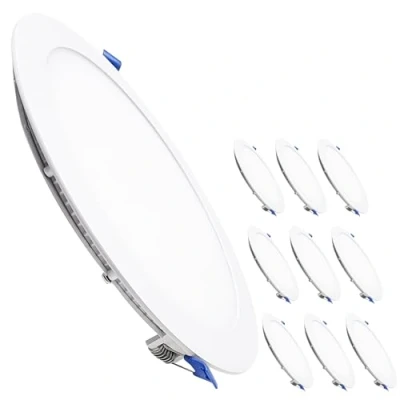 Imagen de LED ATOMANT Pack 10x Downlight Panel Extraplano Redondo 225mm 20W, CCT (Selector de Color Blanco Calido, Neutro y Frio), Corte 205mm, 2100 lumenes, Driver incluido