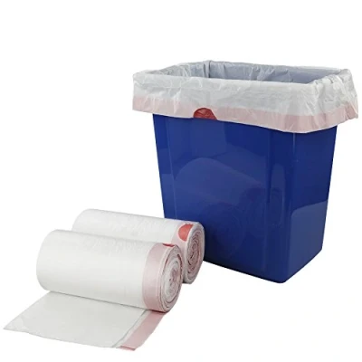 Imagen de Cadine 10 L Bolsa de Basura con cordón, Blanco, 120 Bolsas