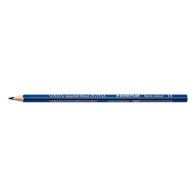 Imagen de Staedtler lápices de colores Noris colour 187, formato triangular ergonómico, superficie suave antideslizante, alta resistencia a la rotura, madera reciclada, caja plegable con 12 colores,