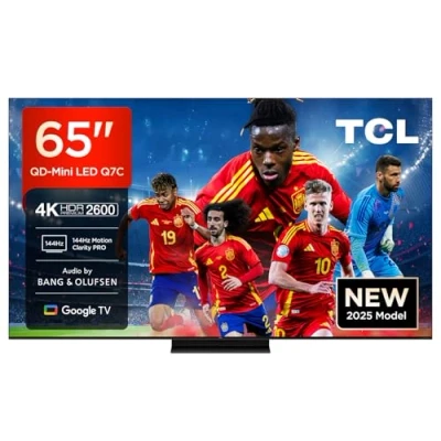 Imagen de 65Q7C 65&quot; QD Mini LED, 4K HDR Premium 2600, Smart TV con Google (Dolby Vision IQ y Atmos, Panel CrystGlow HVA, Motion Clarity Pro de 144 Hz, Game Master)