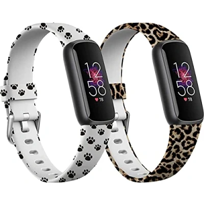 Imagen de Shieranlee Pulsera de Repuesto Compatible para Fitbit Luxe Activity Tracker Pulseras QuickFit silicona premium,talla pequeña