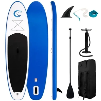 Imagen de FunWater Tabla Hinchable de Stand Up Paddle Multifuncional con Aletas, Correa Seguridad, Bomba Manual, Remo y Mochila Apoyo, para Adultos Adolescentes Todos los Niveles.