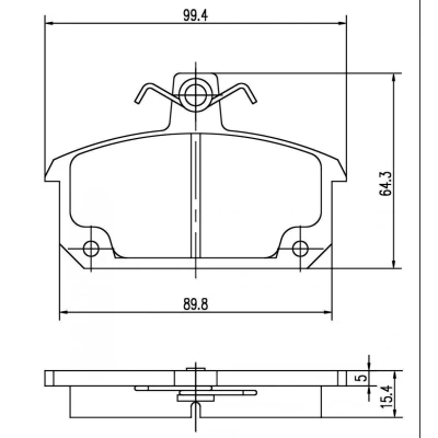 Imagen de MAPCO 6903 Juego de pastillas freno Eje delantero RENAULT: 5 Hatchback, 12 Berlina, Familiar