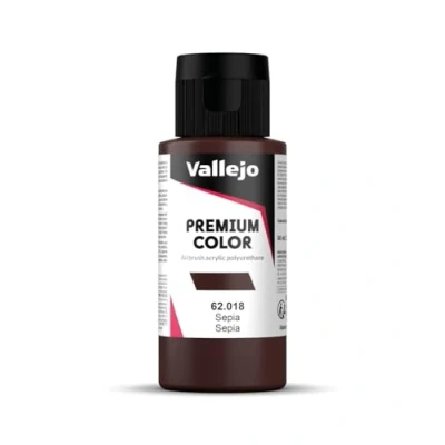 Imagen de Vallejo Premium Color Pintura Acrílica Sepia, 60 ml. para Aerógrafo Gran Resistencia a Manipulación e Impactos