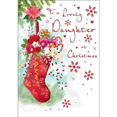 Imagen de Regal Publishing C85290 Tarjeta de Navidad para hija (22,8 x 15,2 cm)