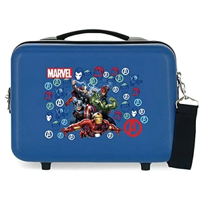 Imagen de Marvel Los Vengadores Avengers Team Neceser Adaptable con Bandolera Azul 29x21x15 cms Rígido ABS 9,14L