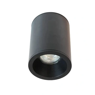 Imagen de wonderlamp Foco superficie para Interior o Exterior Negro, IP65, Apto Baños, Bombilla GU10, Cilíndrico, Lutar