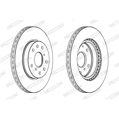Imagen de FERODO PREMIER DDF1620C Disco de freno 280 22 5 114,3 ventilado revestido con tornillos SUZUKI: SX4 I Hatchback, Vitara IV SUV, FIAT: Sedici