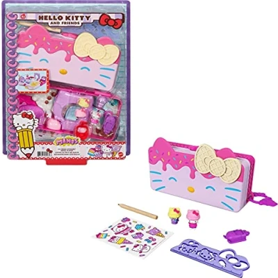 Imagen de Hello Kitty Set de juego lápices con diseño helado muñecos y accesorios juguete (Mattel GVC42)