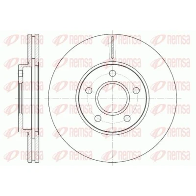 Imagen de REMSA 6662.10 Disco de freno Eje delantero 277,9, 277,9 24 5 ventilado FORD: Tourneo Connect, Transit Connect Mk1 Furgón, V408 Furgón