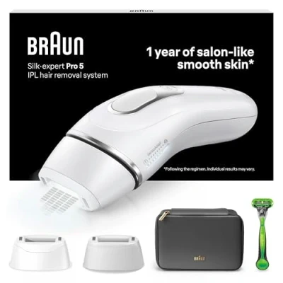 Imagen de Depiladora IPL Braun Luz Pulsada Silk·expert Pro 5 PL5145, Para Hombre, Depilación permanente, Skin 2.0