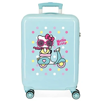 Imagen de Hello Kitty Girl Gang Maleta de cabina Verde 38x55x20 cms Rígida ABS Cierre combinación lateral 34L 2,66 kgs 4 ruedas dobles 0