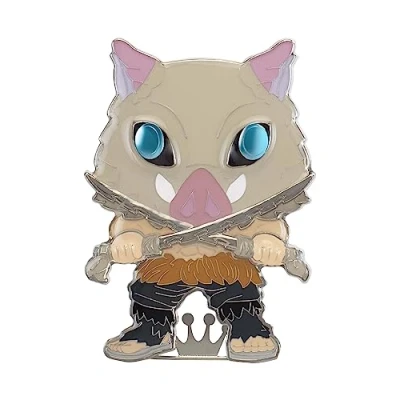 Imagen de Funko Large Pop! Enamel Pin Inosuke Hashibira Demon Slayer Guardianes de la Noche Pins Esmalte Broche Coleccionable para Mochilas Y Bolsos Idea Regalo Anime Fans