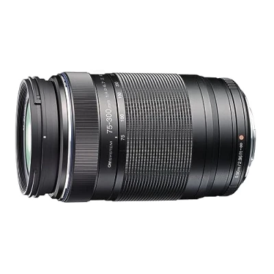 Imagen de OM SYSTEM M.Zuiko Digital EZ M7530 75 1:4.8 6.7 Objetivo II, Adecuado para Todas Las cámaras MFT (Modelos Olympus D y Pen, Serie G de Panasonic), Color Negro, 300 mm