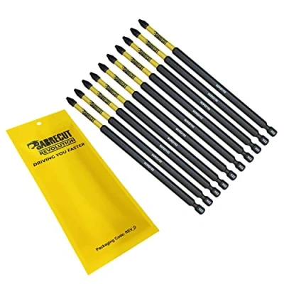 Imagen de 10 x SabreCut SCPZ2152_10 152 mm PZ2 Juego de puntas destornillador impacto magnético Pozi Pozidriv Heavy Duty Compatible con Dewalt Milwaukee Bosch Makita y más