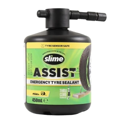 Imagen de Slime 10188 51 Sellante de Reparación Pinchazos en Neumáticos, Asistencia, Emergencia para Vehículos Carretera, Apto Camiones/Todoterrenos, No tóxico, Ecológico