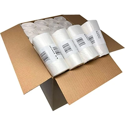 Imagen de Clim Profesional 480 Bolsas de Basura Blanca Cubo Grande Comunidad 100L. Sacos muy Resistentes con Termosellado Antigoteo. Caja 48 Rollos 10u por Rollo