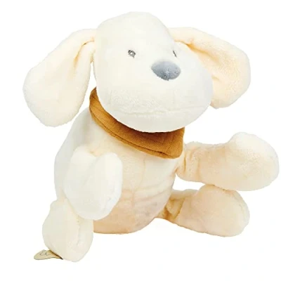 Imagen de Nattou Peluche, el perro Charlie, Compañero desde nacimiento, 30 cm aprox, Vegano, Franela, Algodón/poliéster, Vainilla