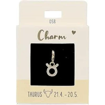 Imagen de Depesche 11785 058 Charms Exprésate Colgante para Collares y Pulseras, Toro, Dorado, como pequeño Regalo, Multicolor