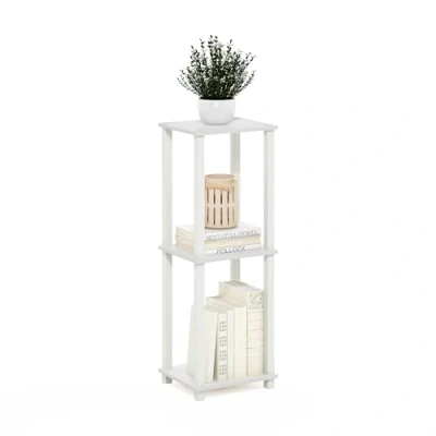 Imagen de Furinno Simplistic Mesa Auxiliar, pequeña, Engineered Wood, Blanco/Blanco, Juego de 2, 2 Unidades