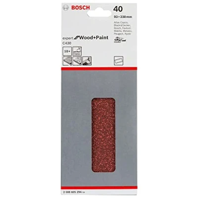 Imagen de Bosch 2 608 605 294 Juego de 10 hojas lijadoras (93 x 230 mm, 40)