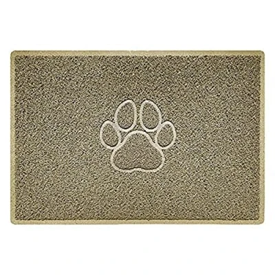 Imagen de Nicoman Paw Felpudo con Forma de Huella en Relieve, Espagueti, Beige, Large (90x60cm)