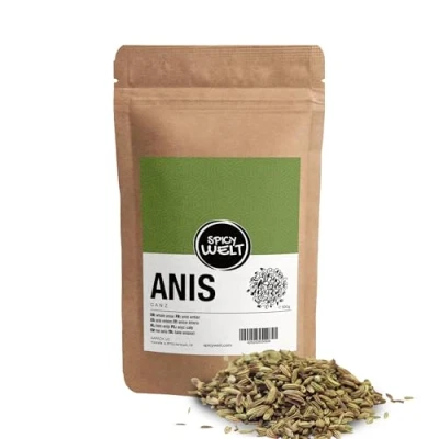 Imagen de Spicy Welt Semillas de Anís Enteras (500g) Verde en Grano Matalahúva para Repostería, Infusiones y Panadería Dulces, Aromáticas Fragantes 100% Natural &amp; Sin Aditivos